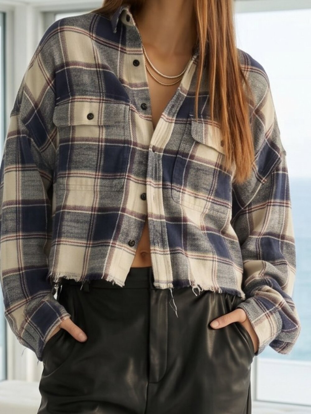 $450 R13 cropped work shirt OVERSIZE XS